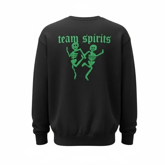 Levi's Relaxed Fit Black Crewneck Sweatshirt Team Spirits Skeleton, Size M, NWT - Picture 2 of 9